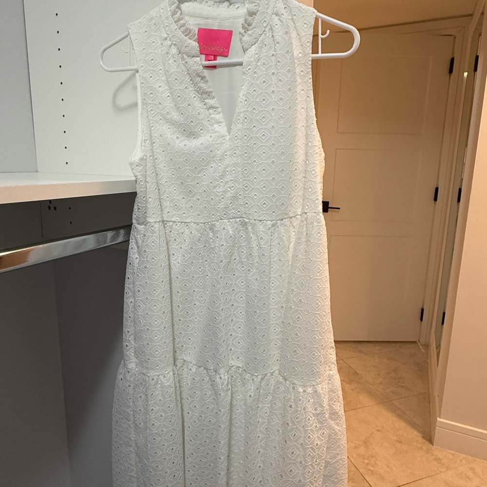 Lilly Pulitzer White Eyelet Midi Dress